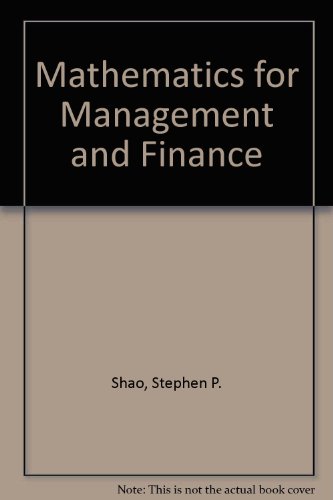 9780538133401: Mathematics for management and finance