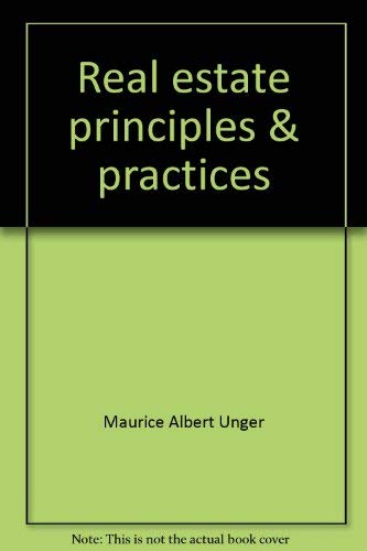 Imagen de archivo de Real Estate : Principles and Practices a la venta por BookHolders