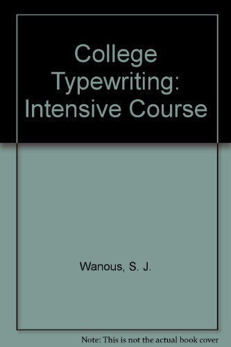 Stock image for College Typwriting for sale by Lighthouse Books and Gifts