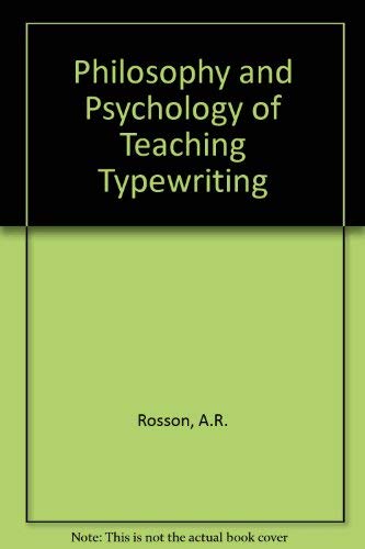 Stock image for Philosophy and psychology of teaching typewriting for sale by HPB-Red