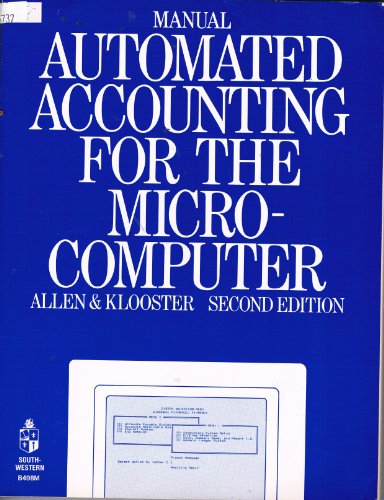 Stock image for Manual Automated Accounting for the Microcomputer for sale by gigabooks