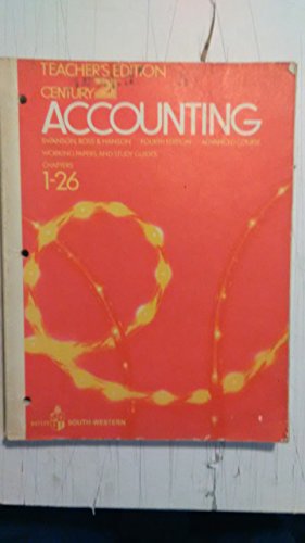 Imagen de archivo de Century 21 Accounting: Advanced Course: Teacher's Guide for Working Papers and Study Guides a la venta por Irish Booksellers