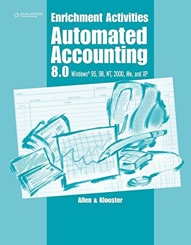 Stock image for Enrichment Activities for Automated Accounting 8.0 for sale by Georgia Book Company