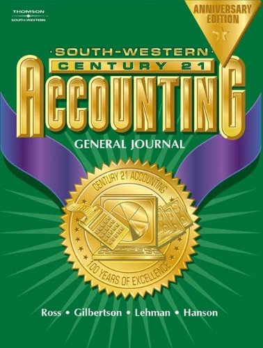 Beispielbild fr Century 21 General Journal Accounting : 1st Year Course, Chapters 1-26 zum Verkauf von Better World Books