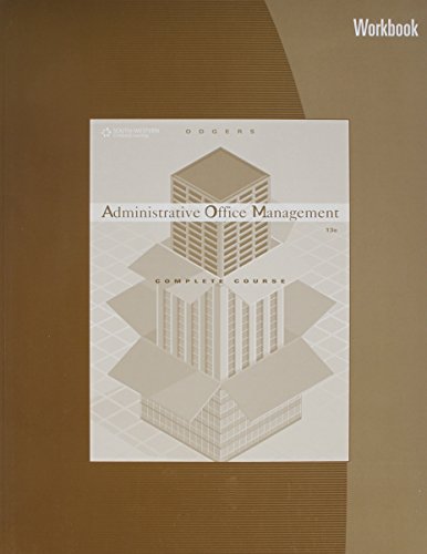 Imagen de archivo de Administrative Office Management Workbook a la venta por SecondSale