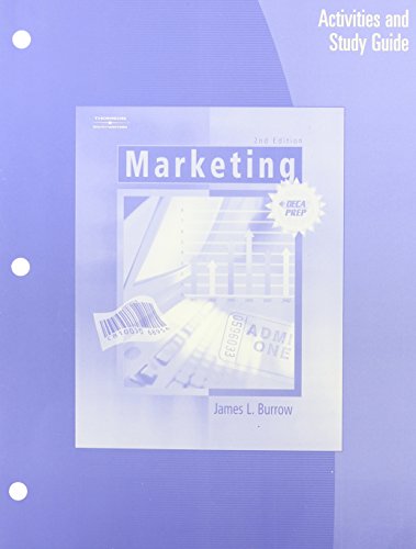 Imagen de archivo de Marketing: Activities and Study Guide a la venta por Allied Book Company Inc.