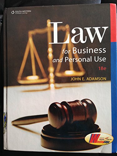 Imagen de archivo de Law for Business and Personal Use a la venta por HPB-Red