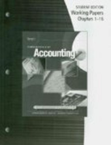 Stock image for Fundamentals of Accounting: Working Papers, Chapters 1-16 for sale by ThriftBooks-Dallas