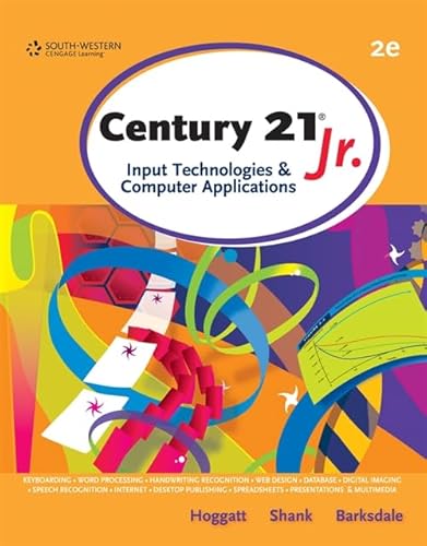 Imagen de archivo de Century 21T Jr., Input Technologies and Computer Applications (WinningEdge Titles) a la venta por SecondSale