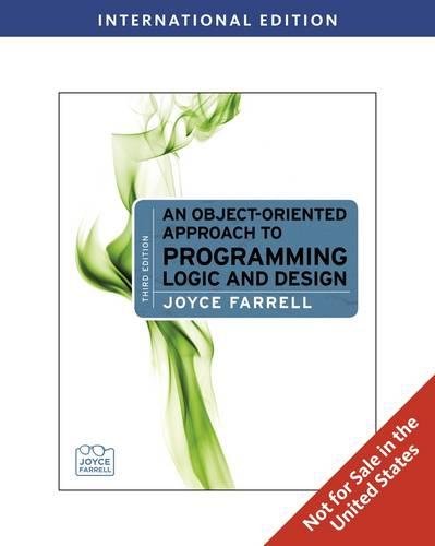 9780538452526: An Object-Oriented Approach to Programming Logic and Design, International Edition