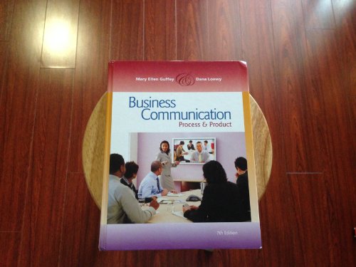 Beispielbild fr Business Communication: Process & Product zum Verkauf von Jenson Books Inc