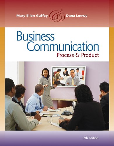 Beispielbild fr Business Communication: Process and Product (Book Only) zum Verkauf von Wonder Book
