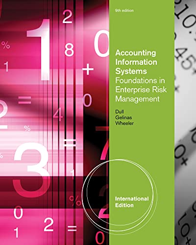 Imagen de archivo de Accounting Information Systems : Foundations in Enterprise Risk Management, International Edition a la venta por Better World Books Ltd