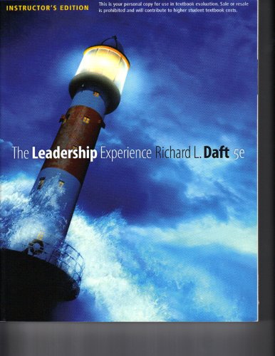 Stock image for The Leadership Experience (Instructor's Edition) for sale by BookHolders
