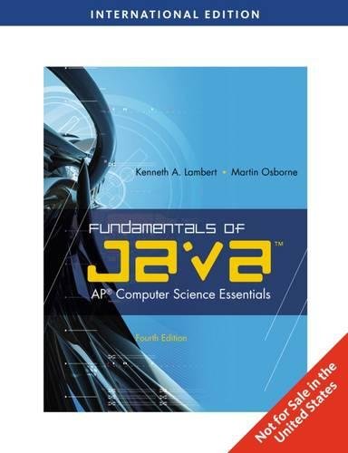 9780538471589: Fundamentals of Java: AP Computer Science Essentials, International Edition