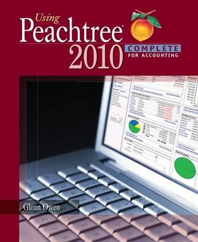 Imagen de archivo de Using Peachtree Complete 2010 for Accounting (with Data File and Accounting CD-ROM) a la venta por HPB-Red