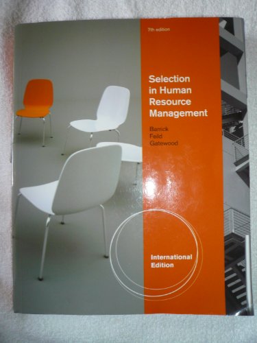 9780538475549: Selection in Human Resource Management 7th Edition International Edition