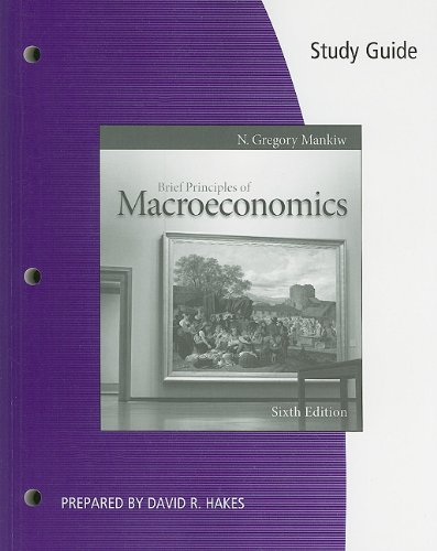 Stock image for Study Guide for Mankiw's Brief Principles of Macroeconomics, 6th for sale by HPB-Red