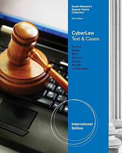 Stock image for CYBERLAW: TEXT AND CASES, INTERNATIONAL EDITION, 3RD EDITION for sale by Follow Books