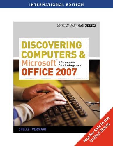 Imagen de archivo de Discovering Computers and Microsoft Office 2007: A Fundamental Combined Approach a la venta por Majestic Books