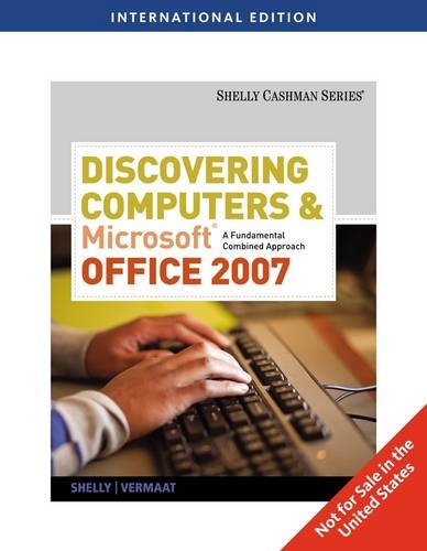 Stock image for Discovering Computers And Microsoft Office 2007: A Fundamental Combined Approach, International Edition, 1St Edition for sale by SMASS Sellers