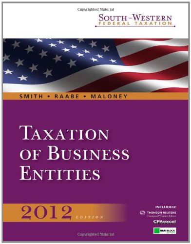 9780538479592: South-Western Federal Taxation 2012: Taxation of Business Entities (with H&r Block @ Home Tax Preparation Software CD-ROM and RIA Checkpoint 1 Term (6 ... (South-Western Federal Taxation (Hardcover))