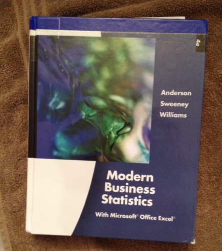 Imagen de archivo de Modern Business Statistics with Microsoft Office Excel a la venta por ThriftBooks-Dallas