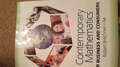 Imagen de archivo de Contemporary Mathematics for Business and Consumers a la venta por Better World Books