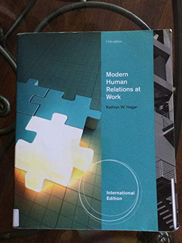 Stock image for Modern Human Relations at Work, International Edition for sale by Phatpocket Limited