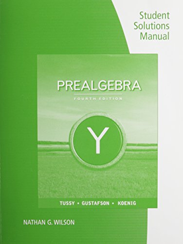 9780538493772: Student Solutions Manual for Tussy/Gustafson/Koenig S Prealgebra, 4th