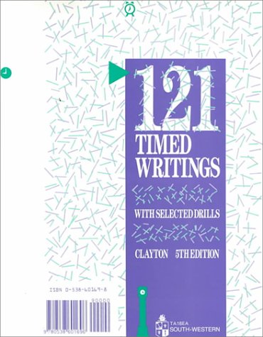 Imagen de archivo de 121 Timed Writings With Selected Drills (Ta - Typing/Keyboarding Series) a la venta por POQUETTE'S BOOKS