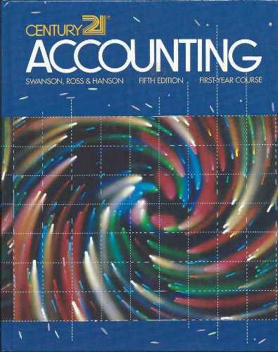 Beispielbild fr Century 21 Accounting: First Year Course zum Verkauf von Wonder Book