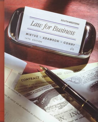 Stock image for Law For Business ; 9780538609562 ; 0538609567 for sale by APlus Textbooks