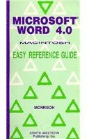 Microsoft Word 4.0, Macintosh: Easy Reference Guide (9780538617581) by Morrison, Connie