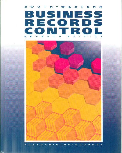 Stock image for Business Records Control for sale by POQUETTE'S BOOKS