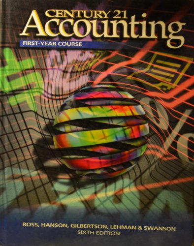 Imagen de archivo de Century 21 Accounting First Year Book: Chapters 1-28 a la venta por HPB-Red