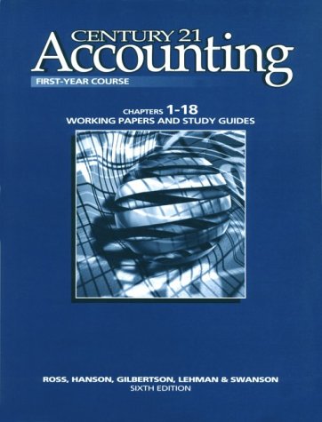 Beispielbild fr Century 21 Accounting 1st Year Course With Working Papers 1-18 zum Verkauf von -OnTimeBooks-