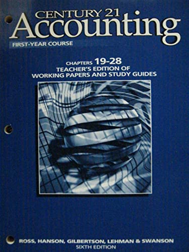 Stock image for Century 21 Accounting Chapters 19 to 28 for sale by Mispah books