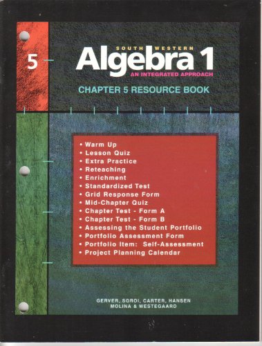 Beispielbild fr Chapter 12 Resource Book (South-western Algebra 1 An Integrated Approach) zum Verkauf von Nationwide_Text
