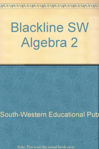 Imagen de archivo de Blackline, SW Algebra 2 a la venta por Dailey Ranch Books