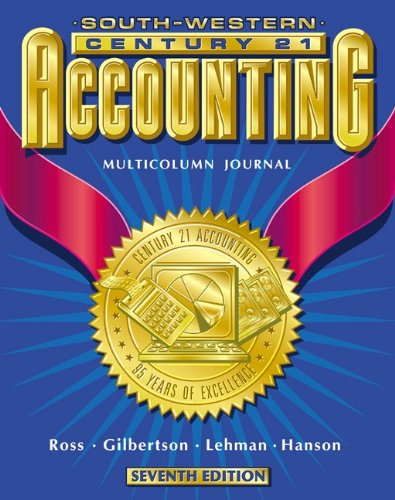 Imagen de archivo de Century 21 Accounting Multicolumn Journal Approach: Student Text Ch 1-26 a la venta por ThriftBooks-Atlanta