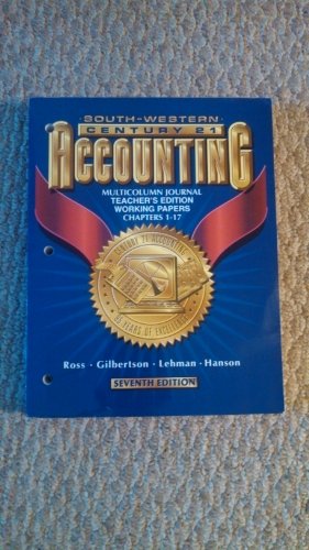 Imagen de archivo de Century 21 Accounting Multicolumn Journal ; 9780538677363 ; 0538677368 a la venta por APlus Textbooks