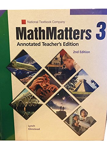 Imagen de archivo de Mathmatters 3, Annotated Teacher's Edition ; 9780538686648 ; 0538686642 a la venta por APlus Textbooks