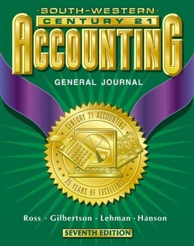 Beispielbild fr Century 21 Accounting: General Journal zum Verkauf von Green Street Books