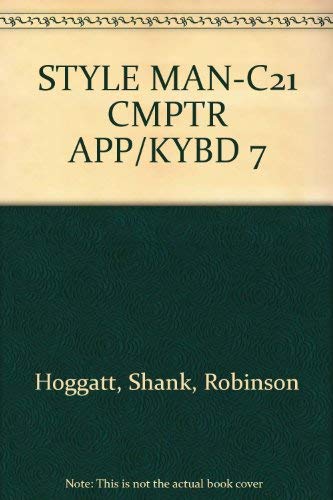 Beispielbild fr Style Manual- Century 21 Computer Applications & Keyboarding zum Verkauf von Booksavers of MD