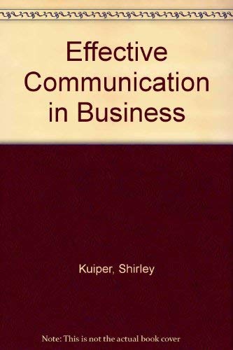 Beispielbild fr Effective Communication in Business zum Verkauf von HPB-Red