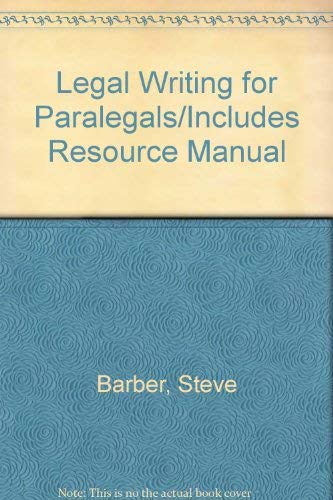 9780538706315: Legal Writing for Paralegals
