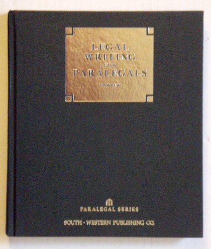 Imagen de archivo de Legal Writing for Paralegals a la venta por Better World Books