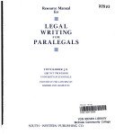 Imagen de archivo de Resource Manual for Legal Writing for Paralegals a la venta por GridFreed