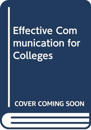 Beispielbild fr Effective Communication for Colleges zum Verkauf von Bookmans